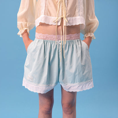 C COTTON SHORTS (MINT)