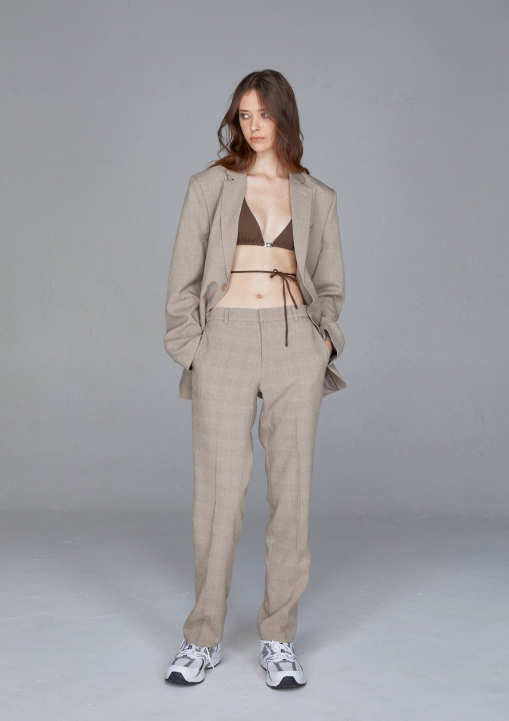 REWORK CREAM TROUSERS