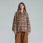 FAUX FUR TARTAN JACKET