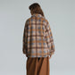 FAUX FUR TARTAN JACKET