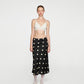 BLACK POLKA DOT MIDI SKIRT