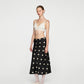 BLACK POLKA DOT MIDI SKIRT