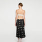 BLACK POLKA DOT MIDI SKIRT