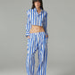 CROPPED PJ BIG STRIPE SHIRT