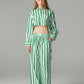 CROPPED PJ BIG STRIPE SHIRT