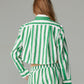 CROPPED PJ BIG STRIPE SHIRT