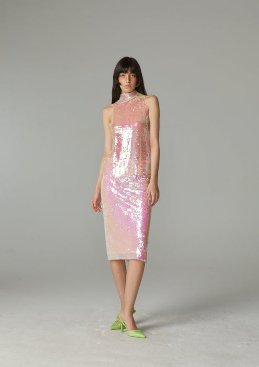 GLITTERING MIDI SKIRT