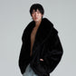 FAUX FUR OVERSIZED JACKET (BLACK)