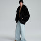 FAUX FUR OVERSIZED JACKET (BLACK)