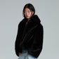 FAUX FUR CROPPED JACKET (BLACK)