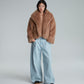 FAUX FUR CROPPED JACKET (BROWN)