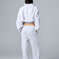 TERRY FRONT ZIP SWEATER