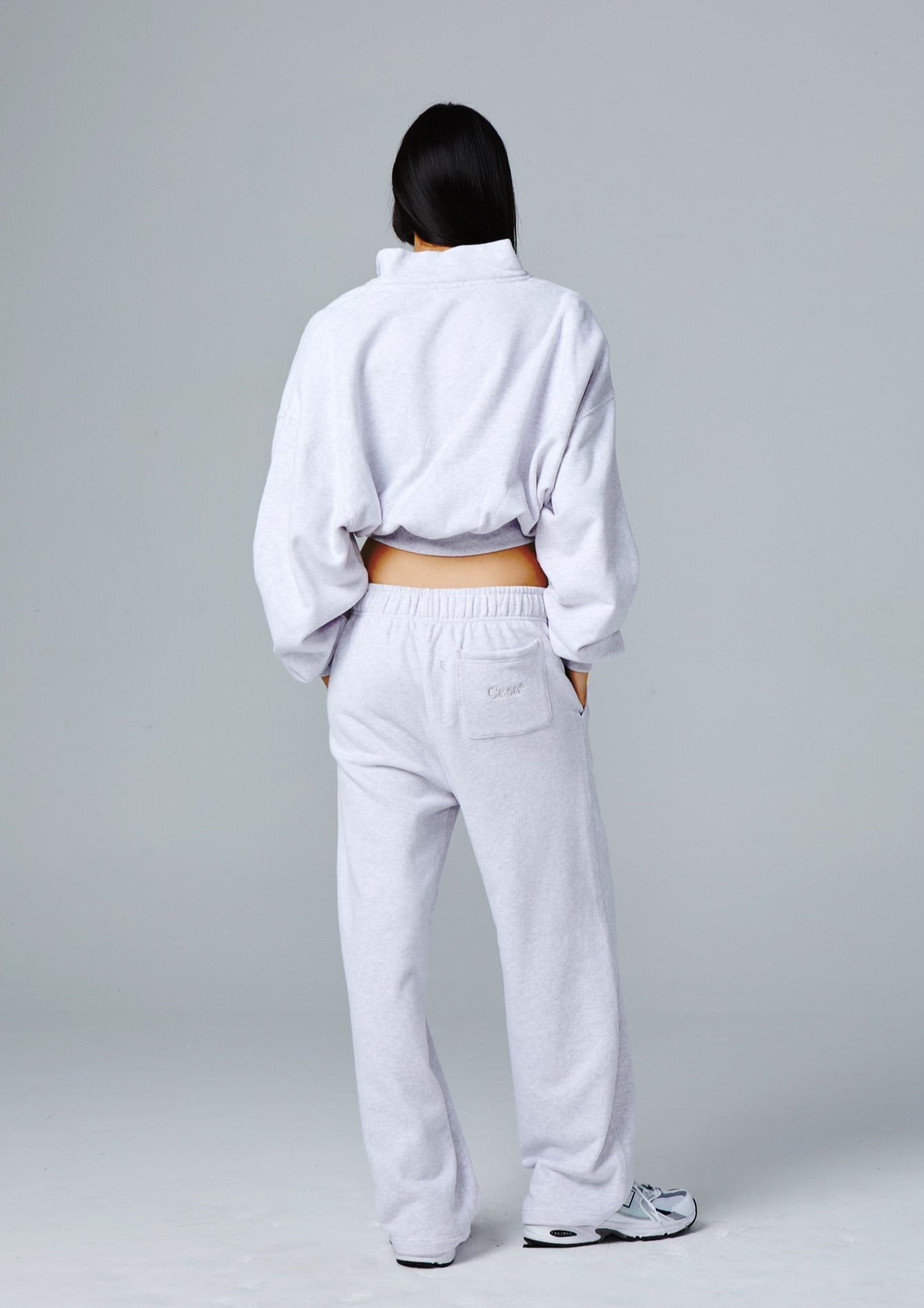 TERRY FRONT ZIP SWEATER