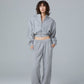 TERRY FRONT ZIP SWEATER