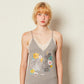 LACE TRIMMED DRESS (GREY BUNNY)