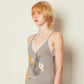 LACE TRIMMED DRESS (GREY BUNNY)