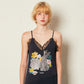 LACE TRIMMED DRESS (NAVY BUNNY)