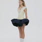 V NECK LACE TRIM TOP (YELLOW)