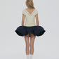 V NECK LACE TRIM TOP (YELLOW)