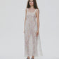 C FLOWER PRINT CHIFFON MAXI DRESS (YELLOW)