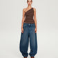ONE SHOULDER TOP (BROWN)