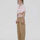 SATIN CROPPED TOP (PINK)