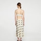 OFF WHITE POLKA DOT MIDI SKIRT