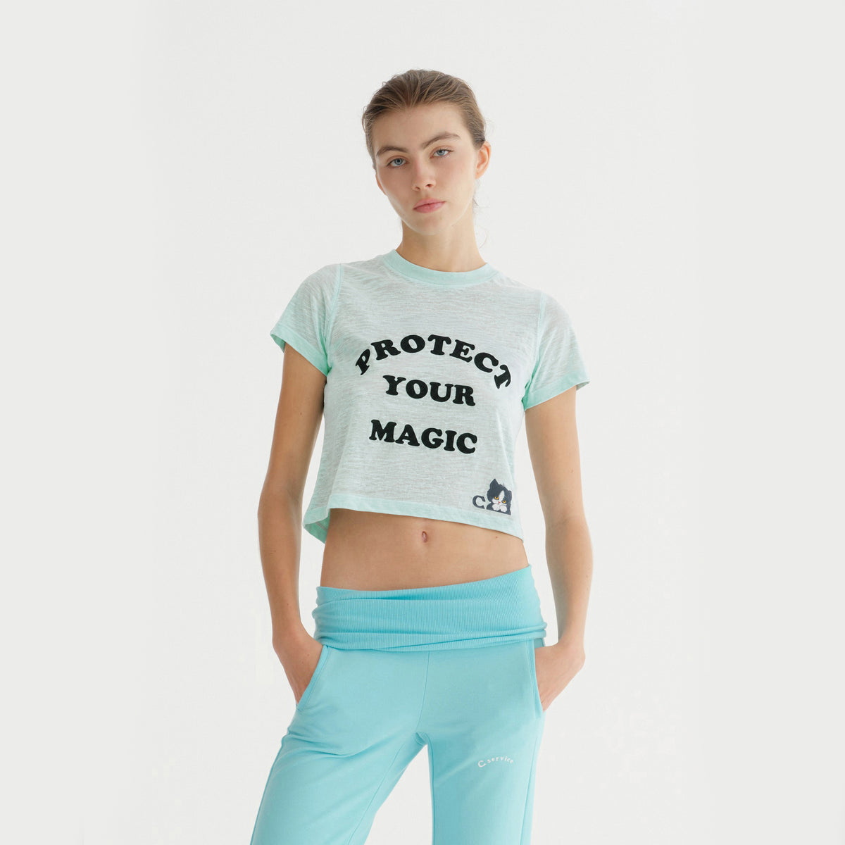 CAT TEE MINT (LIGHTWEIGHT)