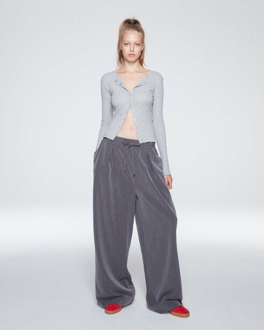 BLOUSE WITH SNAP BUTTONS (GREY)