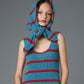 KNITTED HEAD SCARF (BLUE)