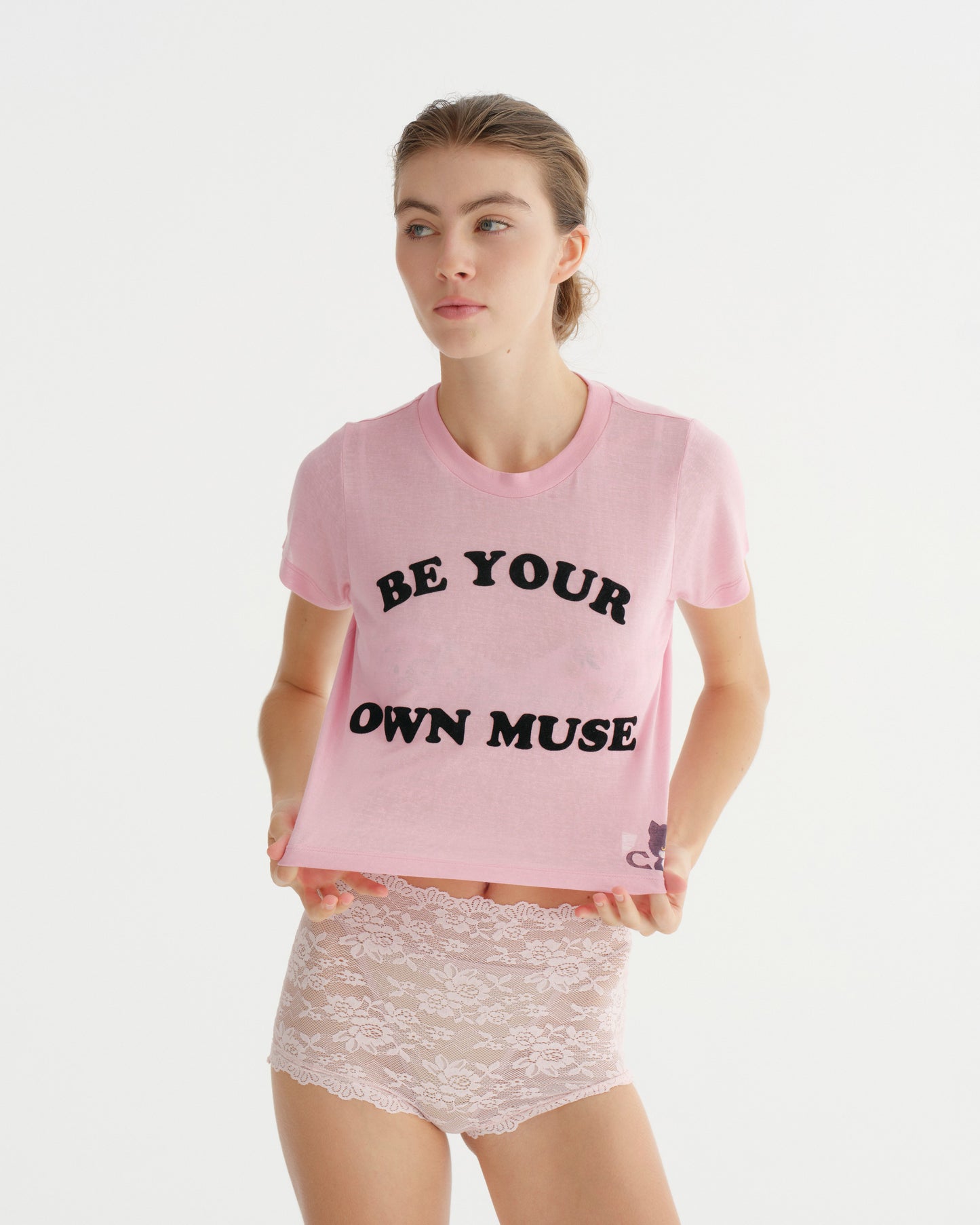 CAT TEE PINK (LIGHTWEIGHT)
