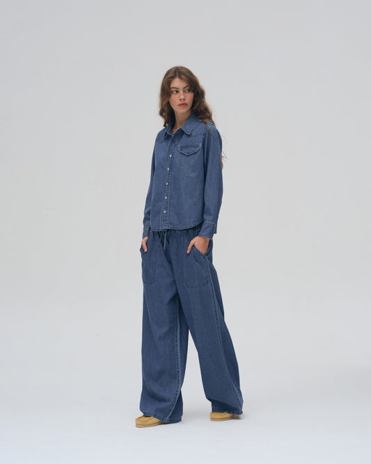 CHAMBRAY PANTS