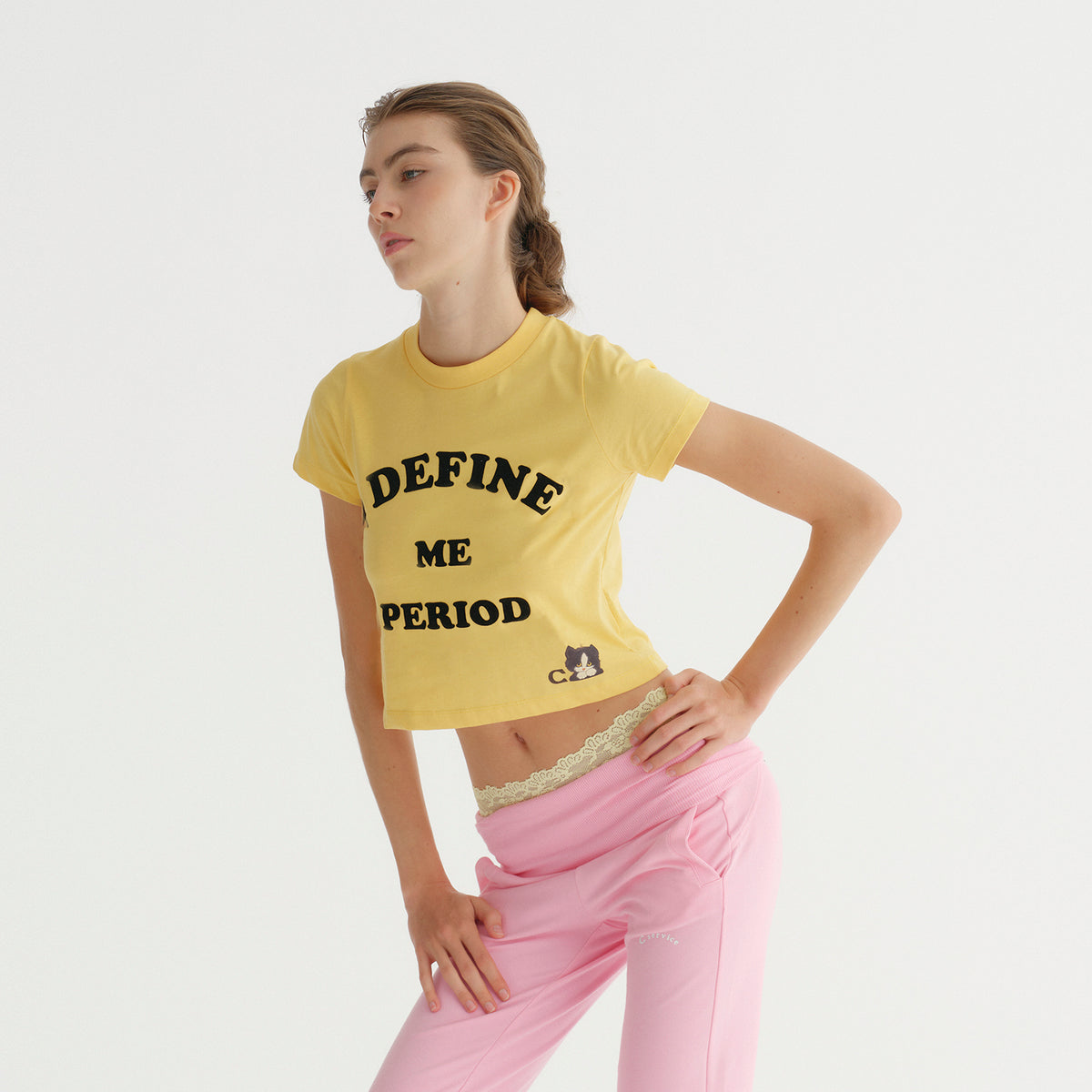CAT TEE YELLOW (FIRM COTTON)