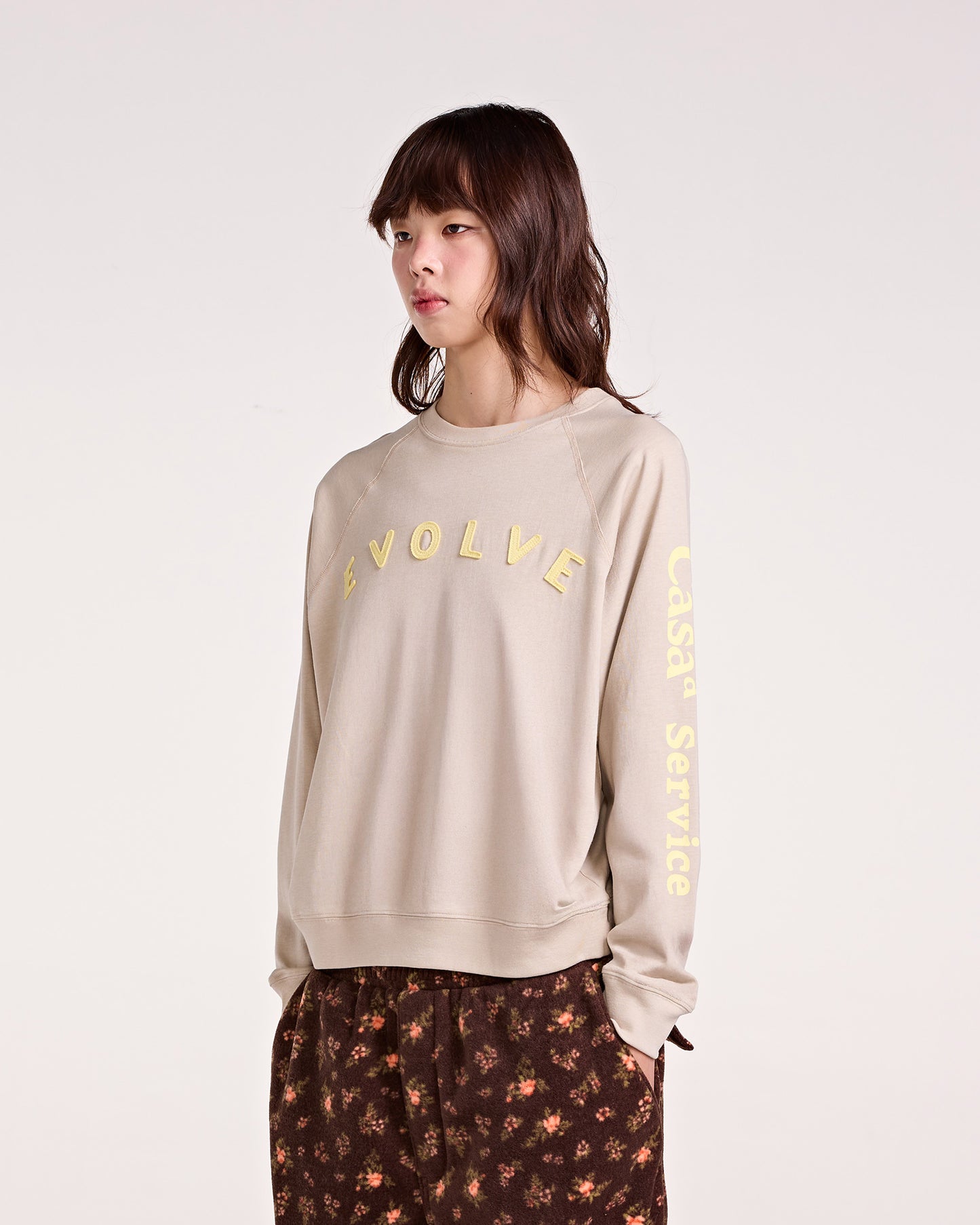 EVOLVE RAGLAN TOP (CREAM)