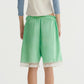 SATIN BERMUDA SHORTS (GREEN)