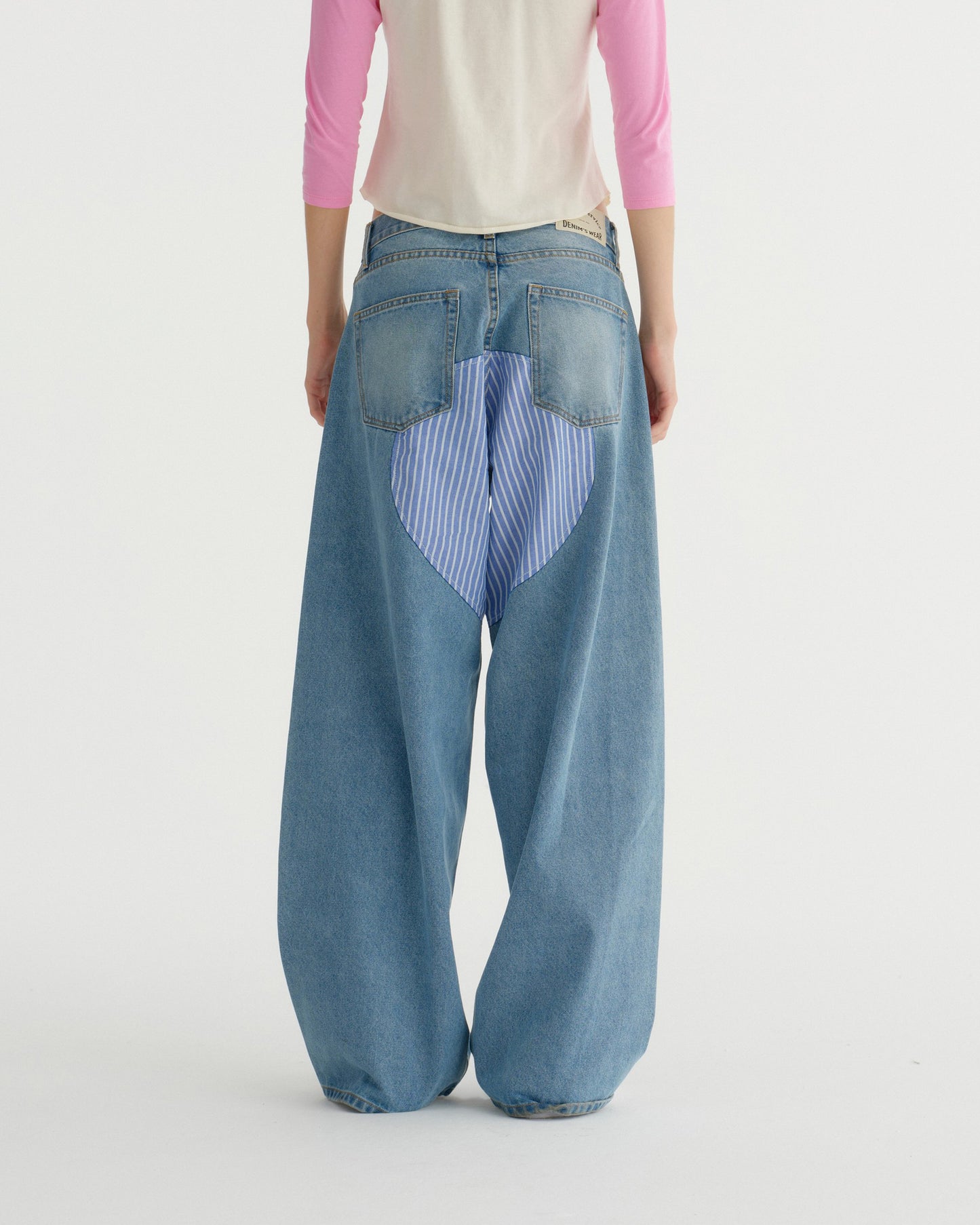 BAGGIE HIGH WAISTED PATCH DENIM