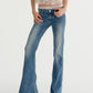 LOW RISE FLARED JEANS (STRETCH)