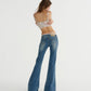 LOW RISE FLARED JEANS (STRETCH)