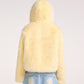 HOODIE FAUX FUR JACKET (YELLOW)