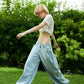 SIDE-SLIT JEANS