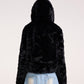 HOODIE FAUX FUR JACKET (BLACK)
