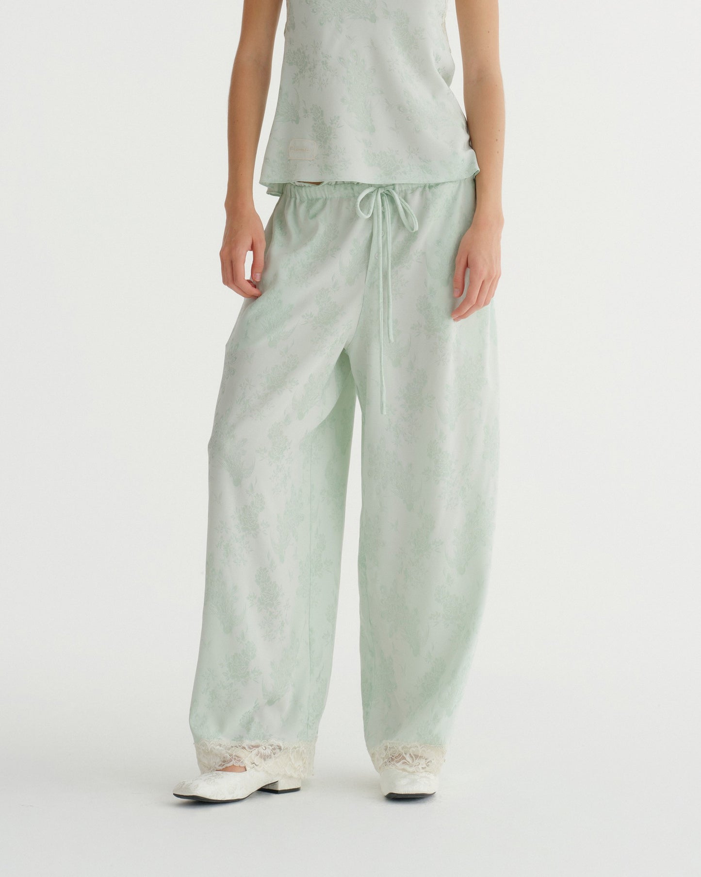 SATIN PANTS (MINT)