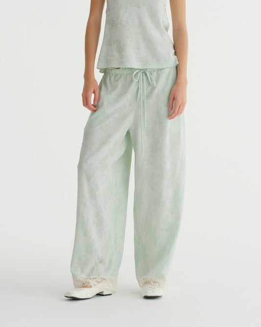 SATIN PANTS (MINT)