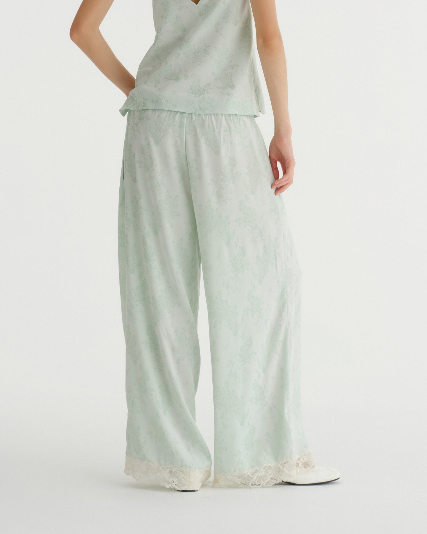 SATIN PANTS (MINT)