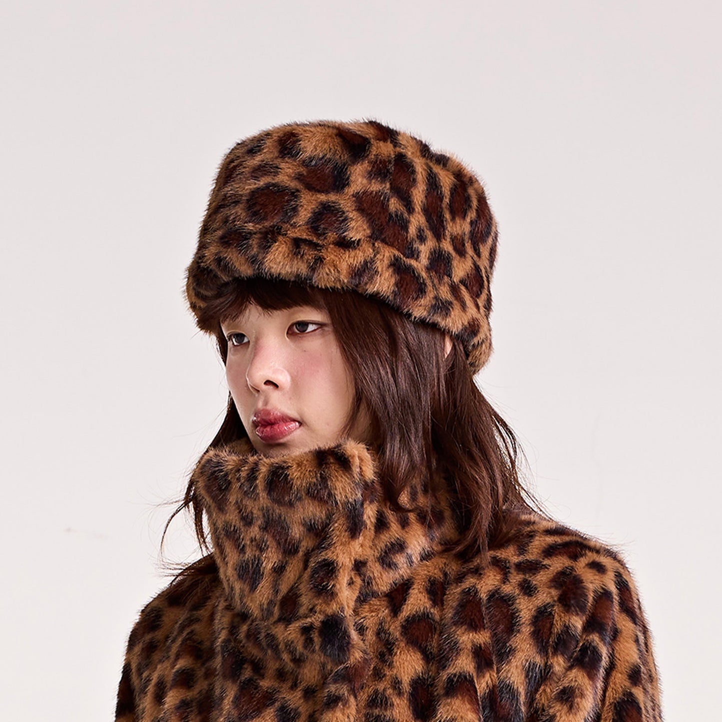 LEOPARD PILLBOX HAT