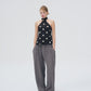 POLKA DOT HALTER TOP (BLACK)