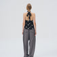 POLKA DOT HALTER TOP (BLACK)