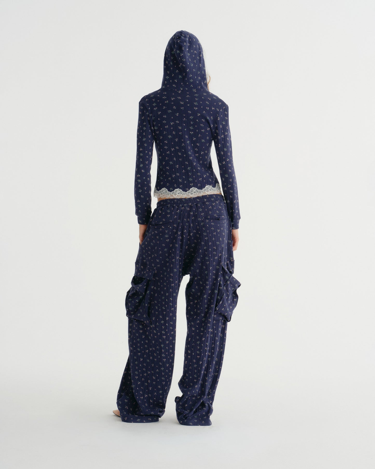 EYELET HOODIE (NAVY)