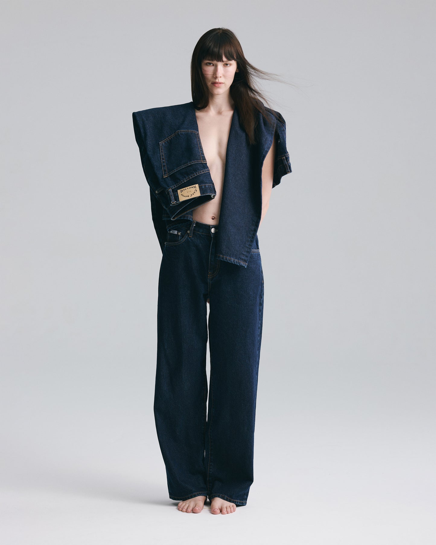 C DENIM STRAIGHT CUT