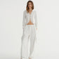 EYELET CARGO PANTS (WHITE)